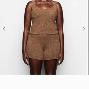 Skims cozy knit tank and short SET XL